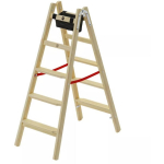 HAILO H77 ComfortLine 0310000499, kahepoolne puidust redel, 2x5 astet, 150kg, 280cm, EN 131, FSC