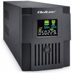 Qoltec 53770 katkematu toiteallikas, Line-Interactive, 1.5 kVA, 900 W, 2x AC, LCD, 12 V, 9 Ah, 50/60 Hz, AVR