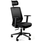 Unique ESTA FS02-1H ergonoomiline kontoritool, must, 650mm, 620mm, 125cm, 110cm, 130kg, 5 ratast, reguleeritav, SYNCHRON