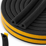 Keltin K02934C isekleepuv akna- ja ukse tihend, EPDM t&uuml;&uuml;p P, 9x5,5mm, 100m, must