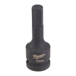 &frac12;&Prime; TRIECIENIZTURĪGAS SE&Scaron;STŪRVEIDA UZGRIEŽŅU MUCIŅAS, HEX10 1/2" IMPACT BIT SOCKET, 4932478066 MILWAUKEE
