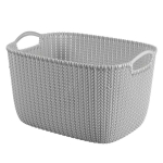 Korv Kootud L ristk&uuml;lik 19L 40x30x23cm helehall 0803670099 Curver