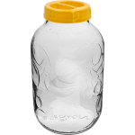 Twist-off klaaspurk 5 L plastkaanega &Oslash;100 ja k&auml;epidemega BROWIN 133511, 5 L, klaas