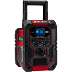 Einhell TE-CR 18 Li DAB+/FM/BT 3407995 Aku raadio 18 V Power X-Change DAB+ ja FM vastuv&otilde;tt Bluetooth AUX USB TFT ekraan IP65 ilma akuta ja laadijata Punane-Must