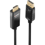 Lindy Video kaabel 40926, 2 m, DisplayPort HDMI, 4K@60Hz, HDR, 2160p, RoHS