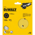 Dewalt Universaalne Liivapaber 150mm DT3125-QZ 120G, 10 tk, 8 auku, kiire vahetus, vastupidav, v&auml;hendab ummistumist
