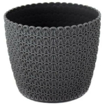 Lamela Lillepott 9827336, &Oslash; 19 cm, 16 cm, plastmass, antratsiitv&auml;rv, Magnolia, siseruumide taimed, &otilde;uetaimed
