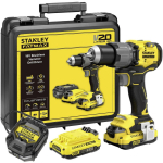 Stanley juhtmeta l&ouml;&ouml;kvise SFMCD726D2K-QW, 18 V, 2x2 Ah, harjadeta mootor, 80 Nm, 34 000 l&ouml;&ouml;ki/min, 15+2 p&ouml;&ouml;rdemomendi seade
