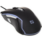 Sandberg Xterminator hiir 640-08, 10000 DPI, USB Type-A, 1,8 m, must, t&uuml;rkiis, nupud, LED indikaatorid