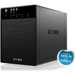 Raidsonic K&otilde;vaketta korpus IB-3640SU3, 4x3,5'', USB 3.0, eSATA, 5 Gbps, JBOD, must, alumiinium
