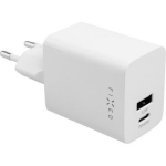 Fixed Mini USB-C/USB reisilaadija, FIXC45M-CU-WH, AC 100-240V, 45W, USB-C: 5V/3A, 9V/3A, 12V/3A, 15V/3A, 20V/2.25A, USB-A: 5V/2.4A