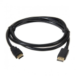 Sbox DP-HDMI M/M 2m DP-HDMI-2, 2m, 30 kaadrit/s, 5 Gbit/s, 1920 x 1080, 3840 x 2160 30 Hz, kullatud pistikud, must v&auml;rv