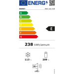 Indesit K&uuml;lmik INKS 1341 W4E, 209L, 113L, 38dB, vabalt seisv, energiat&otilde;hususe klass E