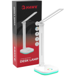 Hawk HWDL001WH laualamp, 5W, LED, 3000-6500K, 5 v&auml;rvustemp., reguleeritav, USB-C, taimer, RGB