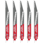 Milwaukee 48475542 SAWZALL lammutussaag, 230mm, 6TPI, 5 tk, 1,27mm, 25mm, 4,2mm, terasele, puidule, plastikule