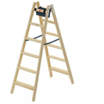 HAILO H77 ComfortLine 0310000500, kahepoolne puidust redel, 2x6 astet, 80mm, 150kg, 306cm, EN 131, FSC