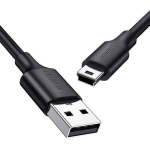 Ugreen USB-kaabel US132 10386, Mini-USB A, 3m, 480 Mbps, must, vask, PVC