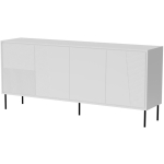 Cama Meble ABI 301260 kummut, 200x45x88cm, 4 ust, 4 riiulit, matt valge, mustad jalad, puitlaastplaat/MDF, ise kokkupanek