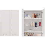 Top E Shop POLA MINDD BI seinakapp, 2 ust, 4 riiulit, valge, matt