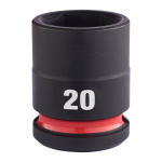 SHOCKWAVE&trade; IMPACT DUTY TRIECIENIZTURĪGAS UZGRIEŽŅU MUCIŅAS, 20 MM 1/2" IMPACT SOCKET STD - 1PC, 4932480314 MILWAUKEE