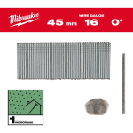 APDARES NAGLAS, 16 GABARĪTS, 0&deg;, PLĀNĀ APDARES GALVIŅA, 16G / 0&deg; / 45MM / G / SC1 - 2.500 PC, 4932498315 MILWAUKEE
