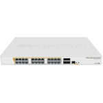 Mikrotik CRS328-24P-4S+RM, l&uuml;liti, 24 Gigabit Ethernet porti, 4 SFP+ porti, 100-240 V AC 500 W, 44 W, 450 W PoE eelarve, 30 W PoE v&otilde;imsus porti kohta, 128 Gbit/s l&uuml;litamise maht, 16000 MAC aadressi, 64000 Mpps l&auml;bilaskev&otilde;ime, 4000 VLAN-i, 2 ventilaat ...