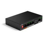 Dahua SF1005P l&uuml;liti, 5 RJ-45 porti, 4 PoE porti, 10/100 Mbps, DC 48-57 V, L2 kiht, must
