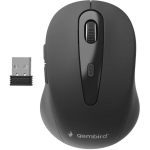 Gembird traadita optiline hiir MUSWB-6B-01, 6 nuppu, 1600 DPI, RF traadita, must, hall, AAA patareid