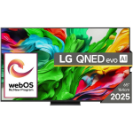 LG teler 65QNED86A3A, 65", 3840 x 2160, 4K Ultra HD, QNED, Mini LED, Smart TV, Wi-Fi, Bluetooth, 4 HDMI, 2 RF