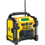 Dewalt Raadio DCR021-XJ, 10 W, juhtmevaba, 190 mm, 245 mm, 260 mm, 2.13 Kg, DAB+/FM, 3.5 mm helisisendi, kompaktne, vastupidav