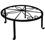 Besk Lillepoti alus 9112991, 30x15cm, must, &uuml;ks lillepott, metall