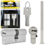 Keltin Luku silinder K02671, 30/30 mm, alumiinium, ZnAl, 3 v&otilde;tit, 25000 ts&uuml;klit, kinnituskruvi kaasas
