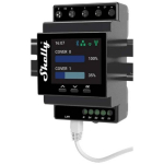 Shelly Pro Dual Cover PM DIN Rail Dual Controller, WiFi, 16A, 240V, 802.11 b/g/n, 8MB m&auml;lu, DIN-raudtee paigaldus