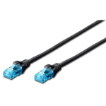 Digitus CAT 5e U-UTP &uuml;henduskaabel DK-1512-0025/BL, 0.25m, must, RJ45 Male, RJ45 Male