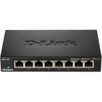 D-Link L&uuml;liti DGS-108/E, 8x10/100/1000 Mbps, QoS, D-Link Green, metallkorpus, ventilaatorita