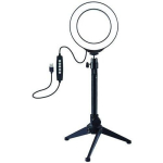 Puluz r&otilde;ngaslamp PU3049B, 18 LED RGBW, 9W, USB, must