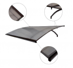 Ukse varikatus kumer, pruun 160x100x25cm STARKEDACH, L-160