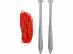 Mūra virvju stiprinājuma naglas, VOREL, 17435, 160 mm, 8 mm diametrs, cinkotas, komplektā ar 10 m virvi