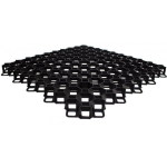 Melnā plastmasas bruģakmens MULTI GRID, BRADAS, KRMG40, 600x600mm, 40mm augsts, 100% pārstrādājams materiāls