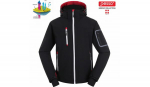 Softshell jakk Acropolis, 3XL, Pesso, must, kapuutsiga