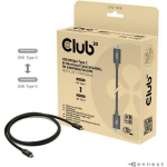 Club3D dokk CAC-1570 USB-C kuni USB-C 1.2m must, 80Gbps, 240W, 4K540Hz, 2 x USB4 Type-C&reg; Male