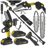 John Gardener juhtmeta saag G80666, 21V, 2x2.0Ah, 1000W, ketta kiirus 10 m/s, teleskoopiline vars 1.65-2.5 m, 2 liugurit 4" ja 6"