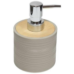 Besk Vedelseebi dosaator Zinda 9136768, naturaalne bambus, kvaliteetne plastmass, beež lainelise tekstuuriga, kroomitud pump
