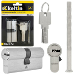 Keltin Luku silinder K02672, 30/30 mm, alumiinium, ZnAl, 3 v&otilde;tit, 25 000 ts&uuml;klit, kinnituskruvi kaasas