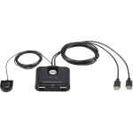 Aten USB perifeersete seadmete jagamise seade US224-AT, 2 porti, 4 USB seadet, kaugjuhtimispult, USB 2.0