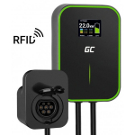 Green Cell EV PowerBox 22kW pistikuga ja RFID, 22kW, 32A, IP66, 5 RFID kaarti, seinakinnitus, must