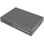 Digitus PoE injektor DN-95118, 250 W, AC 100-240 V, DC 54 V, 8 RJ-45 90 W v&auml;ljund, 1U