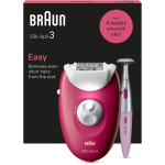 Braun Epilaator SE3-202, 2 kiirus, 20 pintsetti, 1 otsik, kuiv epilatsioon, valgustus