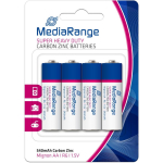 Mediarange Aku R6 MRBAT144, 1.5V, 540mAh, 4 tk, tsink-s&uuml;sinik, silindriline