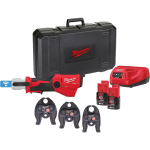 Milwaukee M12 ONEHPT-202C U-SET 4933481037, 12V, 19kN, 2x2Ah, Li-ion, 180&deg;, toru pressimist&ouml;&ouml;riist, kohver, laadija